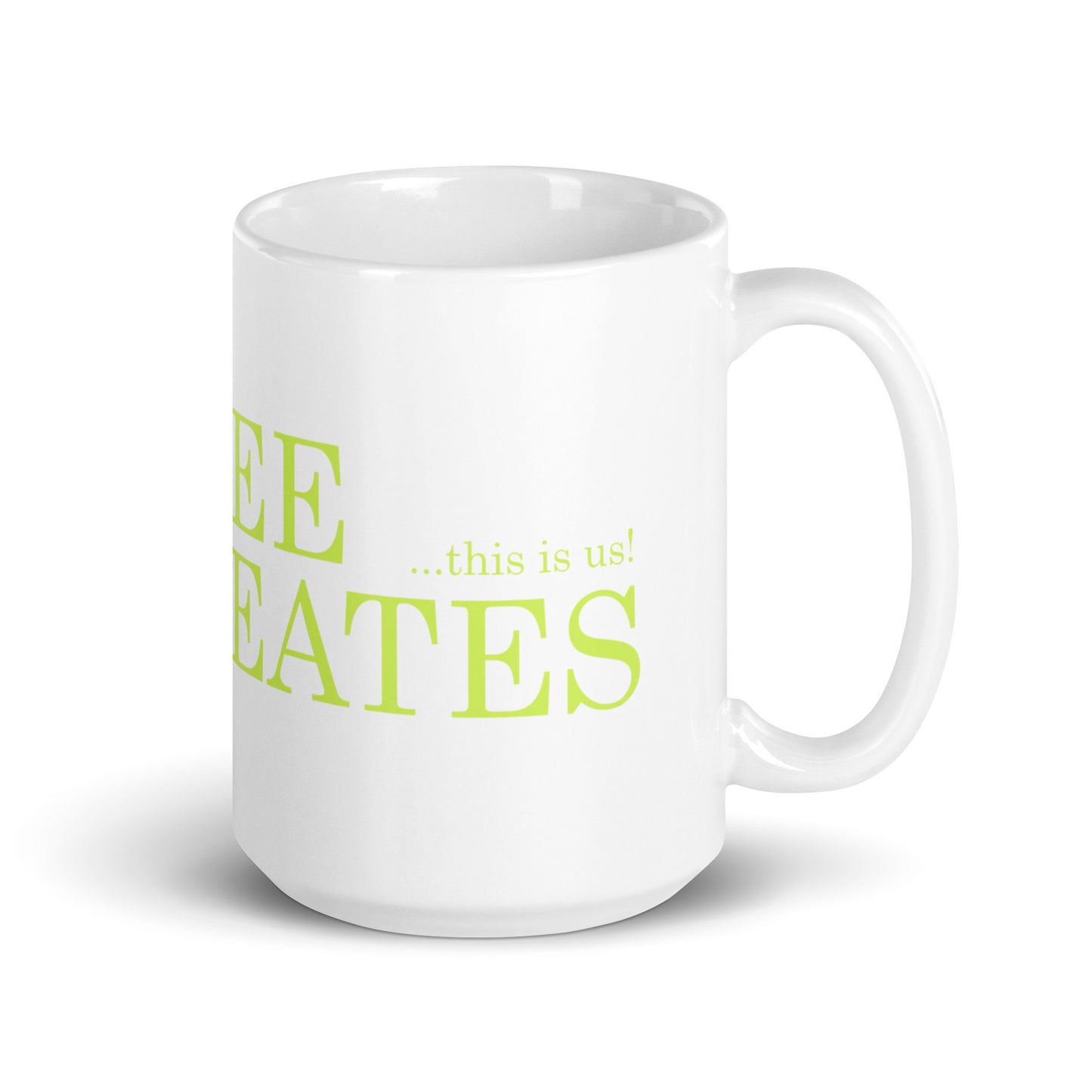 White glossy mug