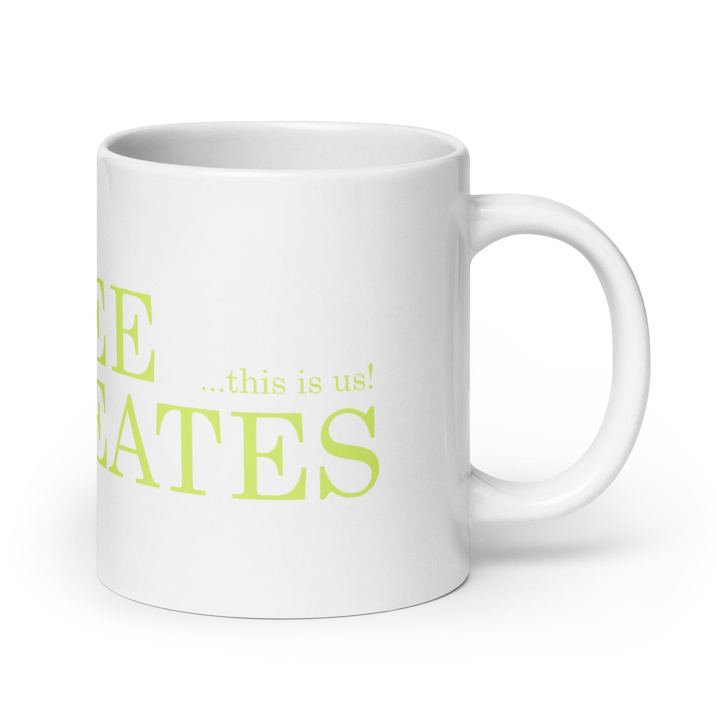 White glossy mug